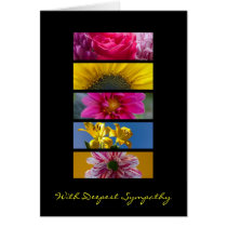 Sympathy Card - Pink & Yellow Macro Flowers