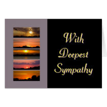 Sympathy Card - Sunset Strips purple pink orange y