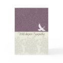 Sympathy card with dove, deepest sympathy card