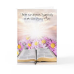 Sympathy card with flowers and study bible