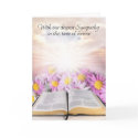 Sympathy card with flowers and study bible card