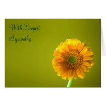 Sympathy Card - Yellow Daisy Gerbera Flower