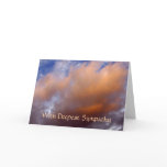 Sympathy cared - peach color clouds cards