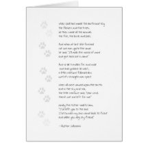 Sympathy Dog Loss Card - Dog Poem on Front