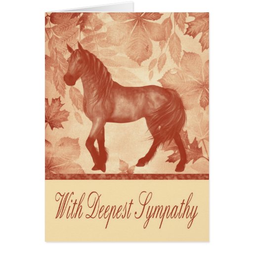 Sympathy For Loss Of Horse greeting card Zazzle