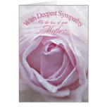 Sympathy for loss of Mother, a beautiful pink rose Cards