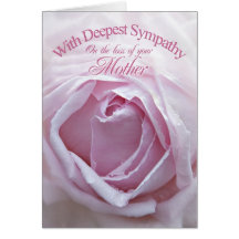 Sympathy for loss of Mother, a beautiful pink rose Cards