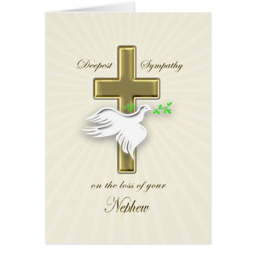 Sympathy for loss of nephew greeting card Zazzle