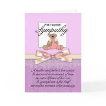 Sympathy Loss Of Premature Baby Girl / Loss Of Inf Card