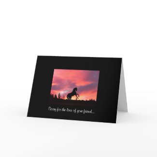 Sympathy- Loss of your horse card