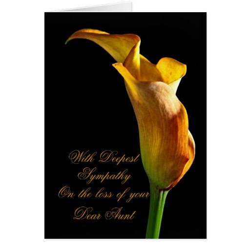 Sympathy on loss of aunt greeting card Zazzle