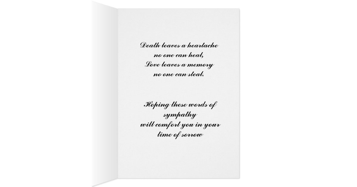 Sympathy On Loss Of Brother Card Zazzle