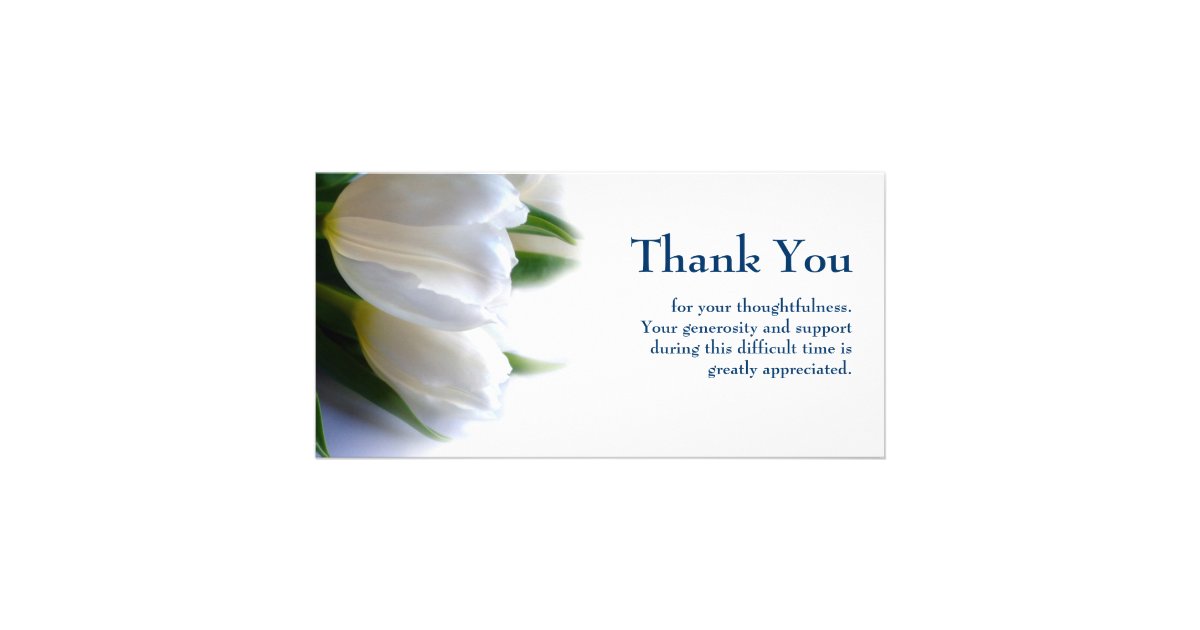 Sympathy Thank You Card Zazzle 