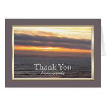 Sympathy Thank You Card -- Sunset Thank You