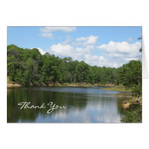 Sympathy Thank You Note Card -- Beautiful Lake