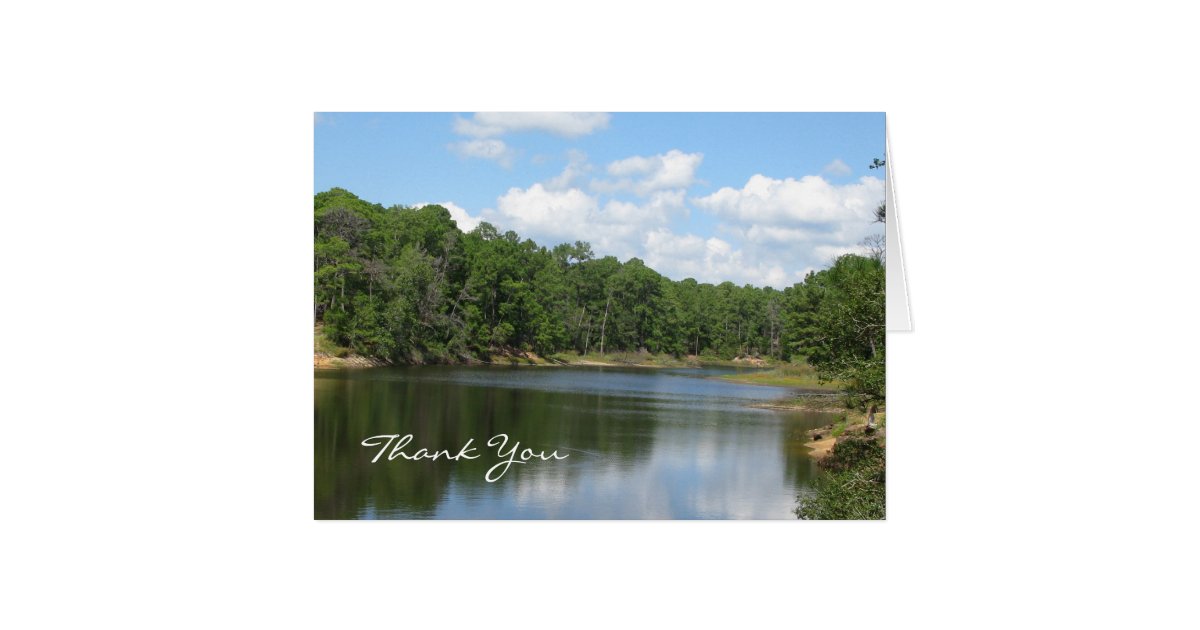 Sympathy Thank You Note Card Beautiful Lake Zazzle