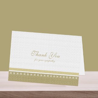Sympathy Thank You Note Card - Classic Elegance card