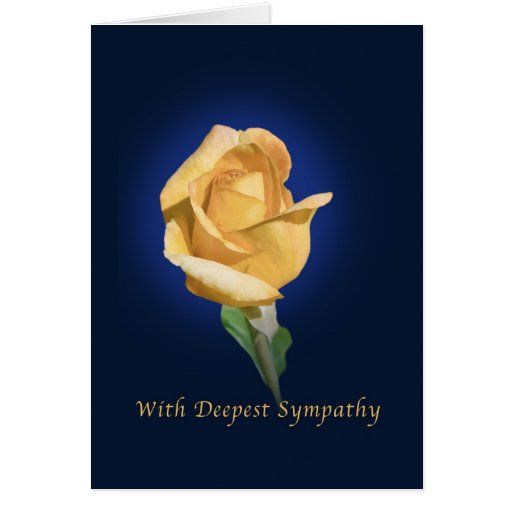 Sympathy, Yellow Rose Bud Card Zazzle