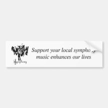 SYMPHONY orchestra  in a stylized design Bumper Stickers