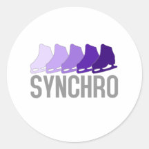 Synchro Skates Round Sticker