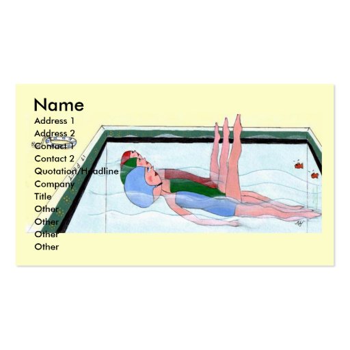 Synchronized Swimming Business Cards (front side)