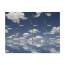 Syncronised Wind Turbines Postcard