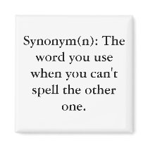 Synonym(n): The word you use when you can't spe... Refrigerator Magnet