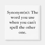 Synonym(n): The word you use when you can't spe... Refrigerator Magnet