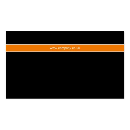 Syntax Black & Orange Business Card (back side)