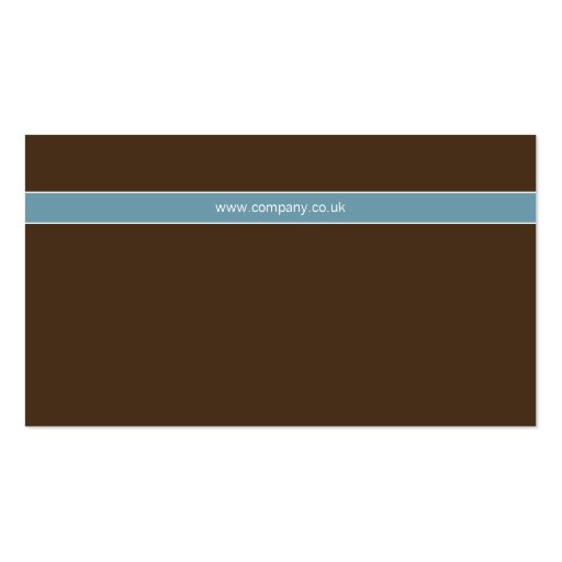 Syntax Chocolate Brown & Cornflower Blue Business Cards (back side)