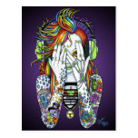Synthea Psytrance Tattoo Disk Jockey Fae Postcard