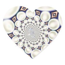 Synthetic Circles Heart Sticker