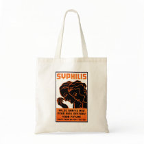 Syphilis Awareness & Prevention WPA Advertisement Canvas Bag