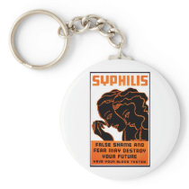 Syphilis Awareness & Prevention WPA Advertisement Key Chain