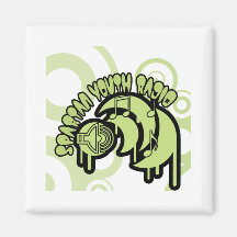 SYR Dripping Green Logo Fridge Magnets