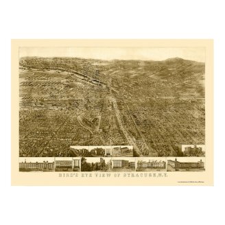 Syracuse, NY Panoramic Map - 1868 Poster