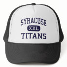 zaz_trucker_hat - Go Syracuse Titans! #1 in Syracuse Utah. Show your support for the Syracuse High School Titans while looking sharp. Customize this Syracuse Titans design with your favorite sport, activity, or school group. Personalize it with your name and jersey number, or your favorite player's name and jersey number. If you're alumni, graduating, or a recent graduate, you can customize with your graduation year! These Syracuse Titans tshirts, gifts, sweatshirts, jerseys, stickers, mugs, mousepads and magnets