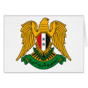 Syria Coat of Arms cards by FlagTshirts Syria Coat of Arms cards