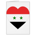 Syria Flag Heart cards