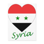 Syria Flag Heart postcards
