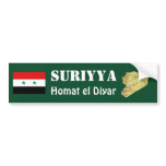 Syria Flag + Map Bumper Sticker