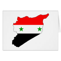 Syria flag map cards