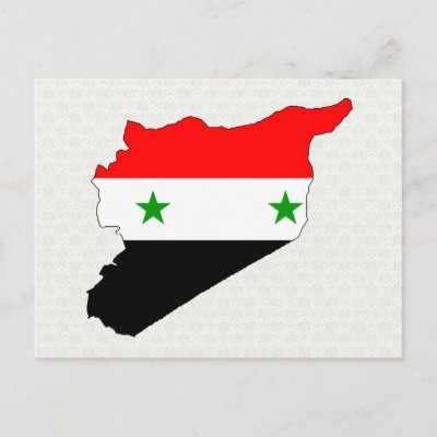 Syria Flag Map full size Post