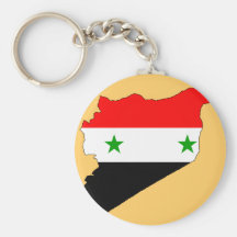 Syria flag map key chains