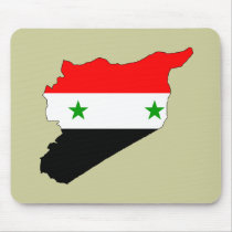 Syria flag map mousepads