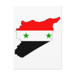 Syria flag map postcards