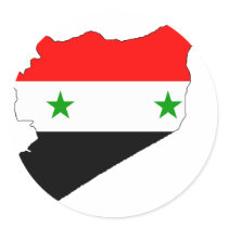 Syria flag map stickers