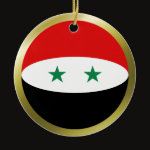 Syria Fisheye Flag Ornament