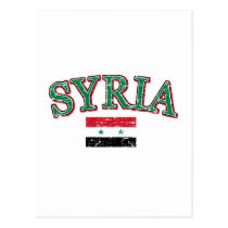 Syria football design postcards