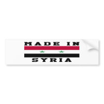 Syria Made In Designs Bumper Sticker